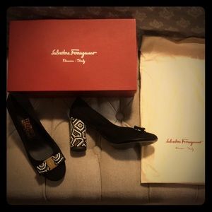 Salvatore Ferragamo Mosaic Block Heel